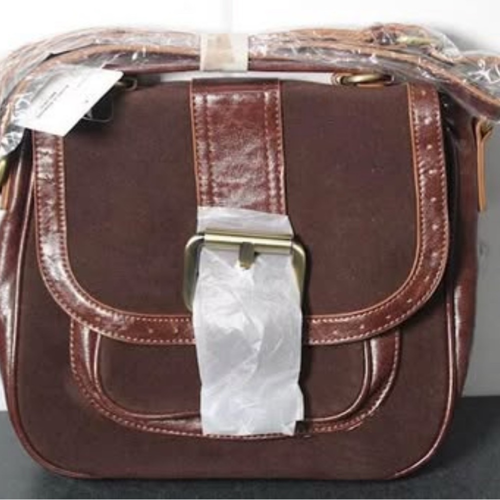 Melie Bianco Dark Brown Vegan Leather Handbag